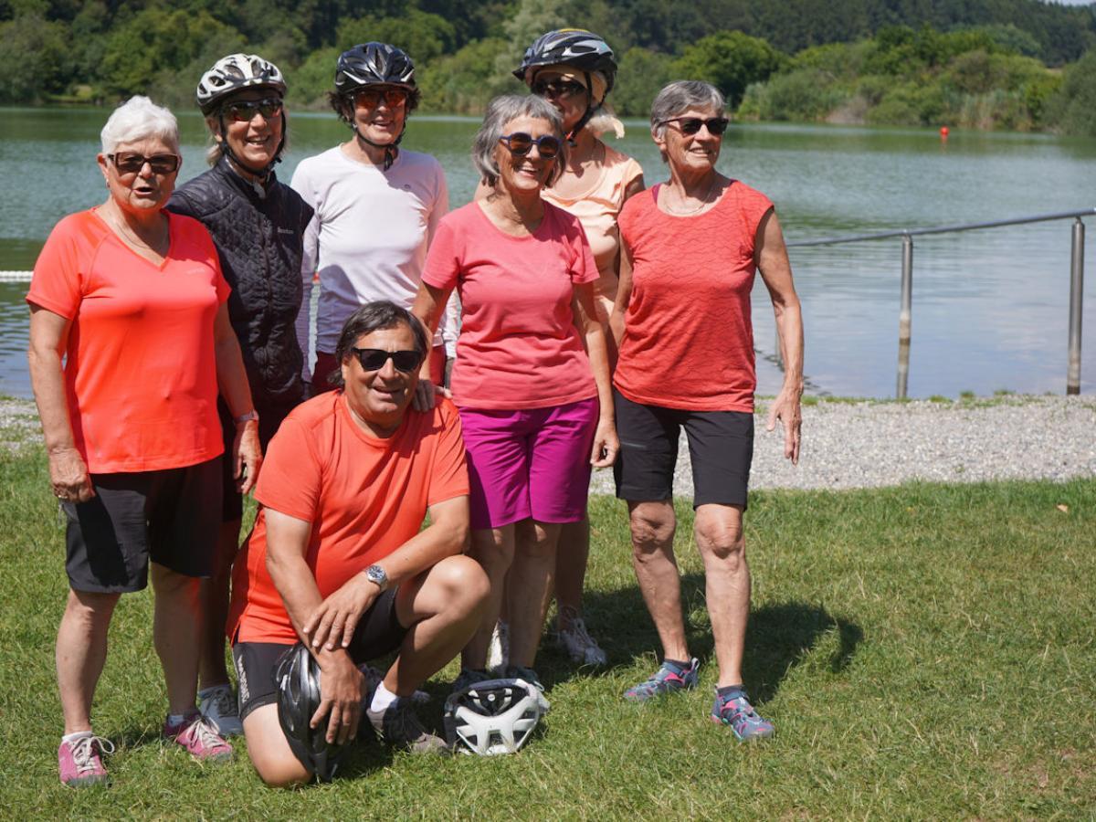 Radgruppe der Radtour Bodensee